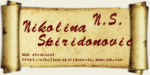 Nikolina Spiridonović vizit kartica
